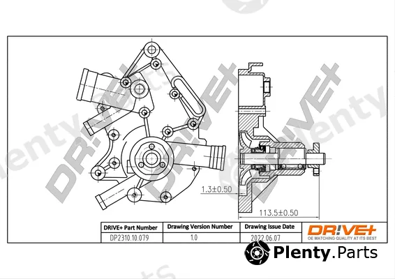 Dr!ve+ DP2310.10.079 — Water Pump, engine cooling