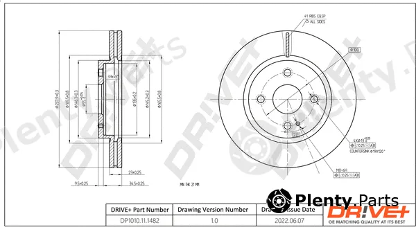 Dr!ve+ DP1010.11.1482 — Brake Disc