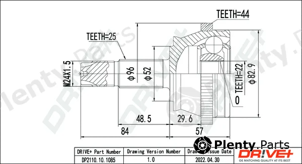 Dr!ve+ DP2110.10.1085 — Joint Kit, drive shaft