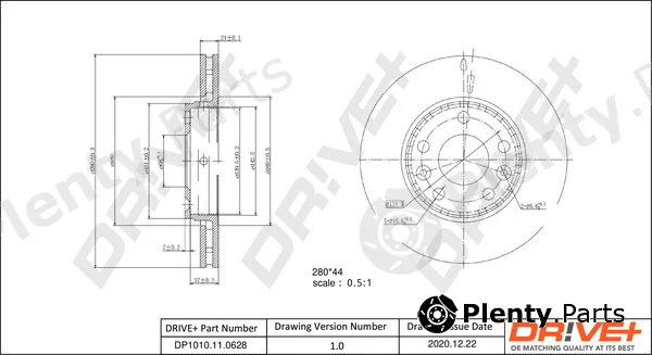 Dr!ve+ DP1010.11.0628 — Brake Disc