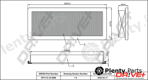 Dr!ve+ DP1110.10.0699 — Air Filter