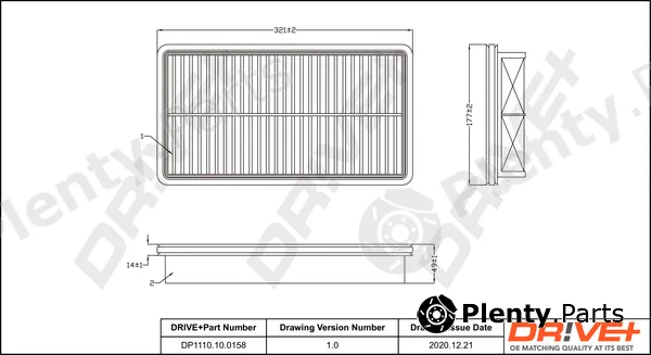 Dr!ve+ DP1110.10.0158 — Air Filter