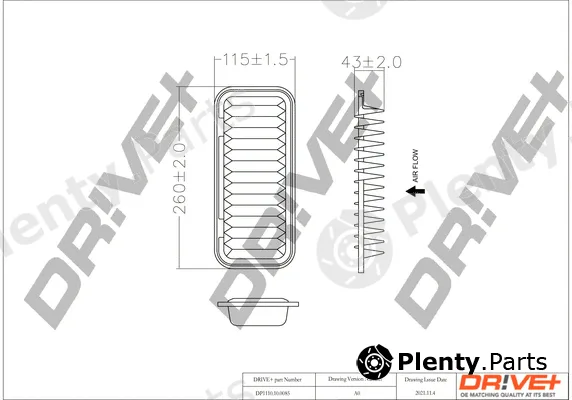 Dr!ve+ DP1110.10.0085 — Air Filter