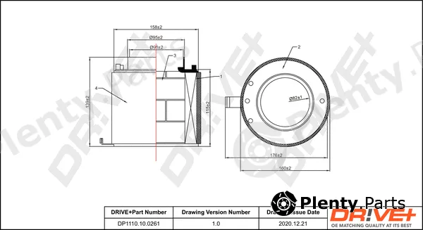 Dr!ve+ DP1110.10.0261 — Air Filter