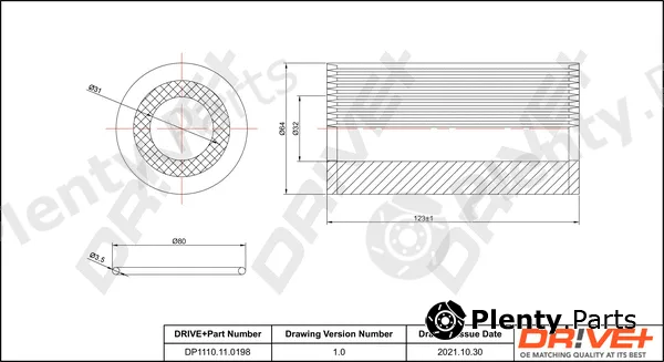 Dr!ve+ DP1110.11.0198 — Oil Filter