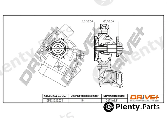 Dr!ve+ DP2310.10.029 — Water Pump, engine cooling