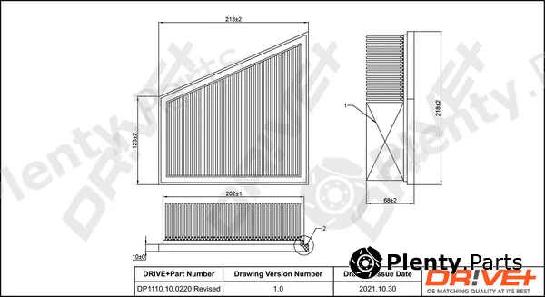 Dr!ve+ DP1110.10.0220 — Air Filter