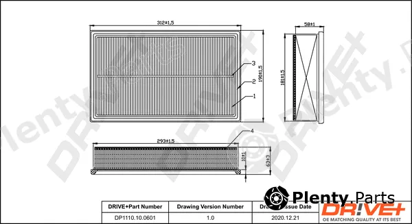 Dr!ve+ DP1110.10.0601 — Air Filter