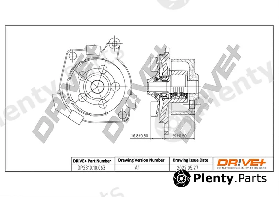 Dr!ve+ DP2310.10.063 — Water Pump, engine cooling