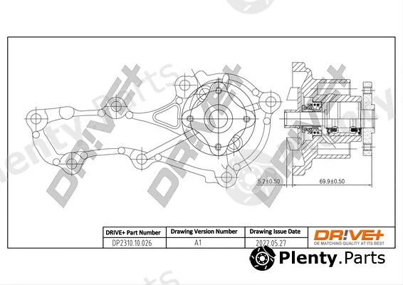 Dr!ve+ DP2310.10.026 — Water Pump, engine cooling