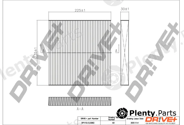 Dr!ve+ DP1110.12.0083 — Filter, cabin air