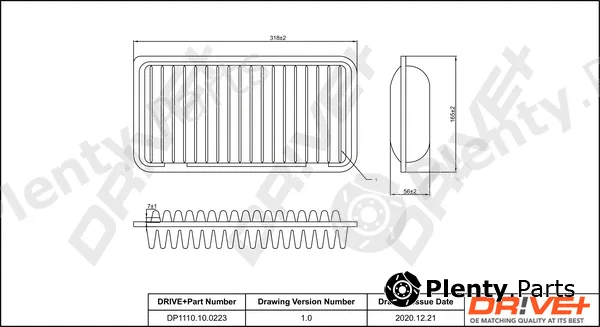 Dr!ve+ DP1110.10.0223 — Air Filter