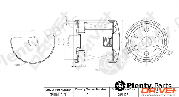 Dr!ve+ DP1110.11.0171 — Oil Filter