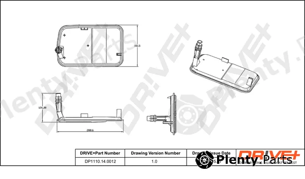 Dr!ve+ DP1110.14.0012 — Hydraulic Filter Kit, automatic transmission