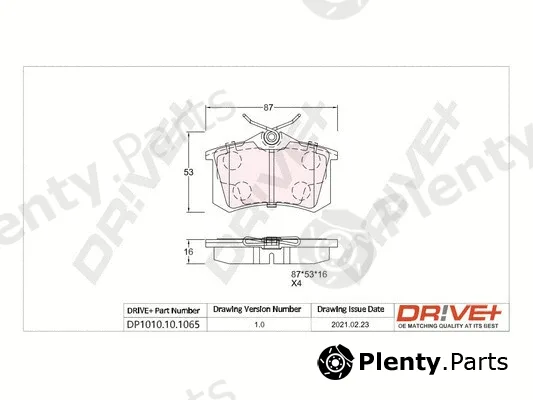 Dr!ve+ DP1010.10.1065 — Brake Pad Set, disc brake