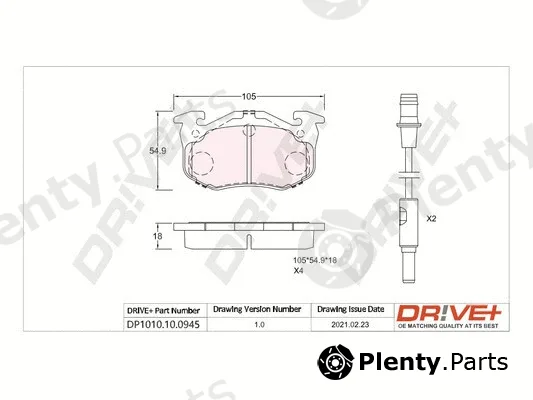 Dr!ve+ DP1010.10.0945 — Brake Pad Set, disc brake