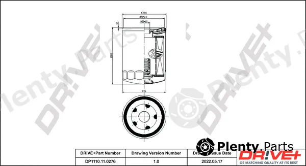 Dr!ve+ DP1110.11.0276 — Oil Filter