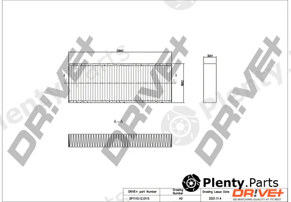 Dr!ve+ DP1110.12.0115 — Filter, cabin air