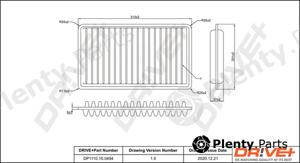 Dr!ve+ DP1110.10.0494 — Air Filter