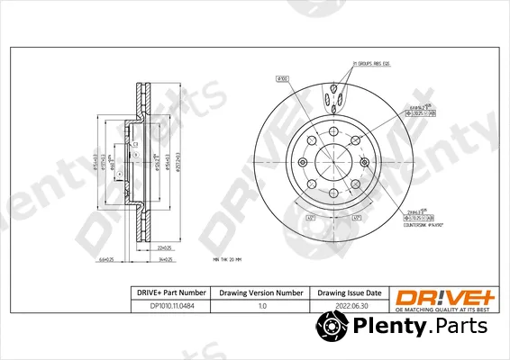 Dr!ve+ DP1010.11.0484 — Brake Disc