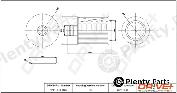 Dr!ve+ DP1110.11.0120 — Oil Filter