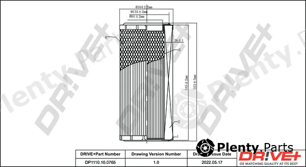 Dr!ve+ DP1110.10.0765 — Air Filter
