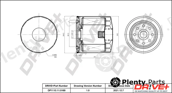 Dr!ve+ DP1110.11.0169 — Oil Filter