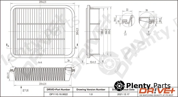 Dr!ve+ DP1110.10.0622 — Air Filter