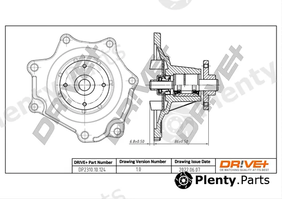 Dr!ve+ DP2310.10.124 — Water Pump, engine cooling