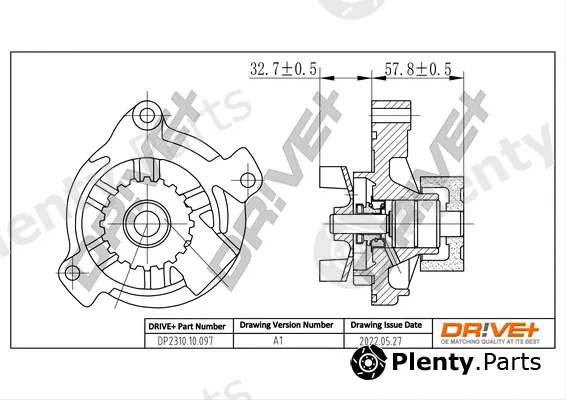 Dr!ve+ DP2310.10.097 — Water Pump, engine cooling