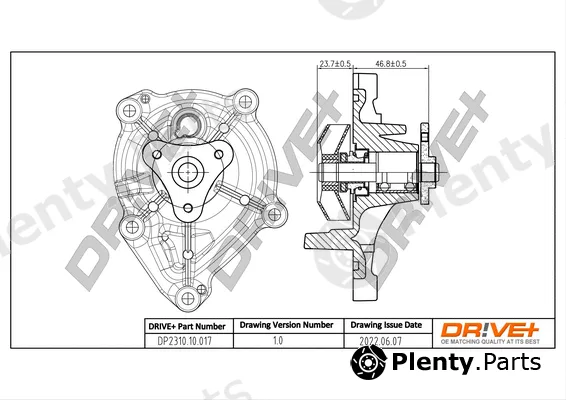 Dr!ve+ DP2310.10.017 — Water Pump, engine cooling