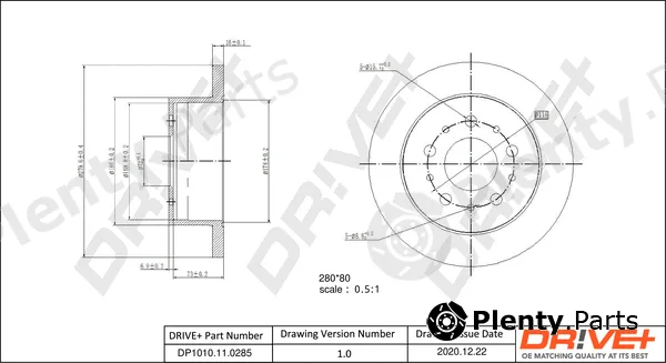 Dr!ve+ DP1010.11.0285 — Brake Disc