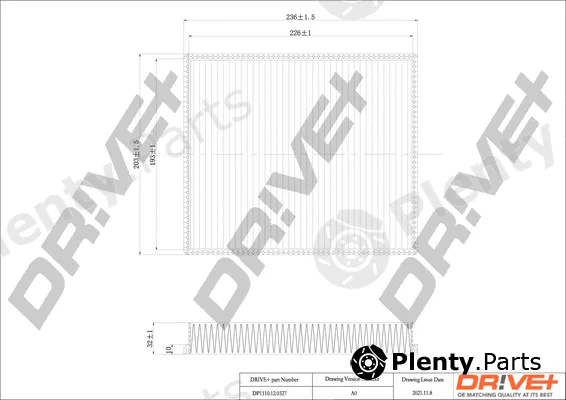 Dr!ve+ DP1110.12.0327 — Filter, cabin air