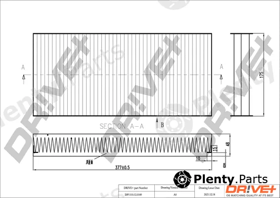 Dr!ve+ DP1110.12.0189 — Filter, cabin air