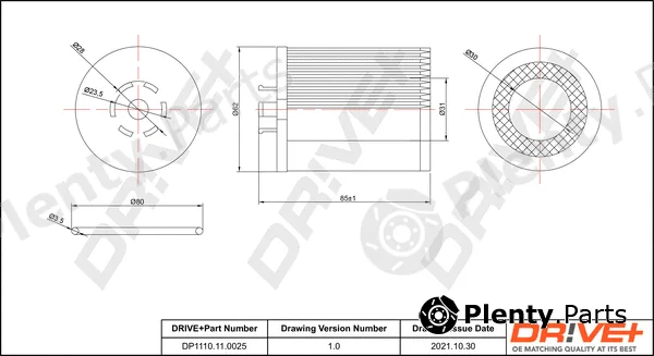 Dr!ve+ DP1110.11.0025 — Oil Filter