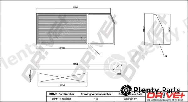 Dr!ve+ DP1110.10.0401 — Air Filter