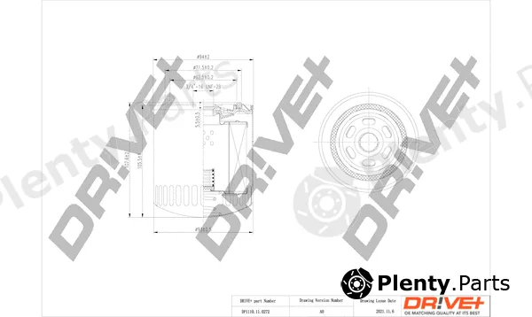 Dr!ve+ DP1110.11.0272 — Oil Filter