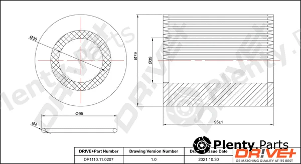 Dr!ve+ DP1110.11.0207 — Oil Filter