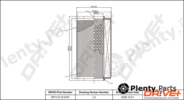 Dr!ve+ DP1110.10.0747 — Air Filter