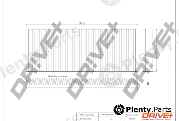 Dr!ve+ DP1110.12.0003 — Filter, cabin air