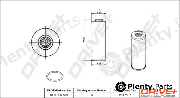 Dr!ve+ DP1110.14.0007 — Hydraulic Filter, automatic transmission