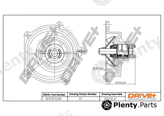 Dr!ve+ DP2310.10.081 — Water Pump, engine cooling
