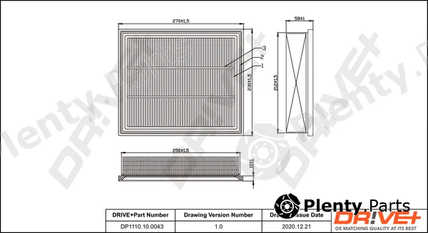 Dr!ve+ DP1110.10.0043 — Air Filter