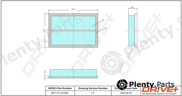 Dr!ve+ DP1110.10.0397 — Air Filter