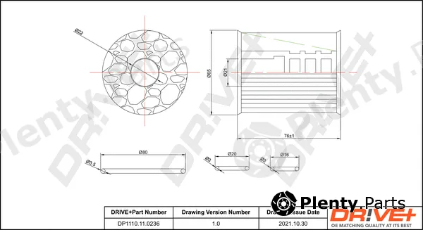 Dr!ve+ DP1110.11.0236 — Oil Filter