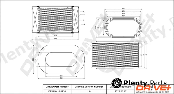 Dr!ve+ DP1110.10.0238 — Air Filter