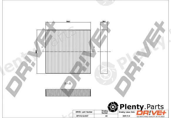Dr!ve+ DP1110.12.0107 — Filter, cabin air