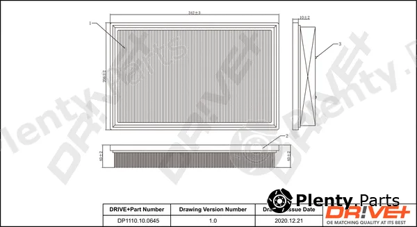 Dr!ve+ DP1110.10.0072 — Air Filter