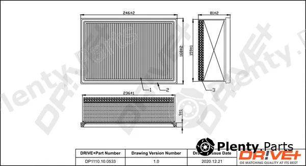 Dr!ve+ DP1110.10.0533 — Air Filter