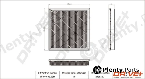 Dr!ve+ DP1110.10.0211 — Air Filter